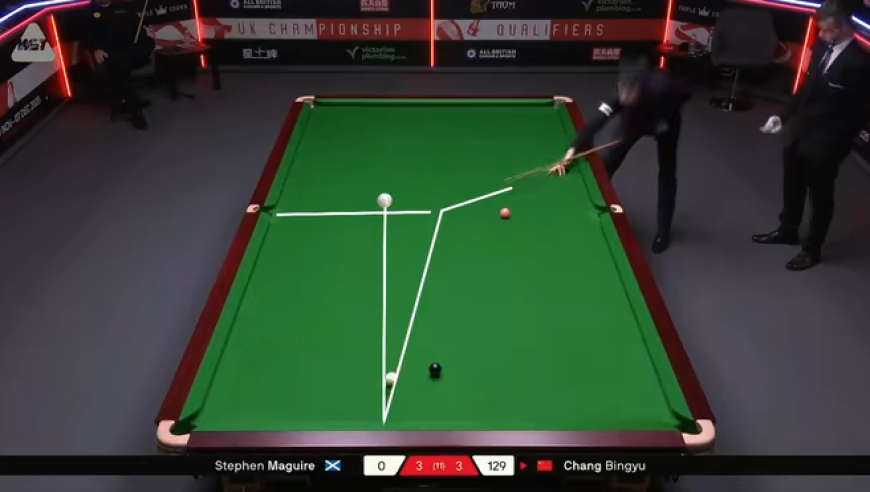 白球走位失败？常冰玉大角度黑球强拼147得手