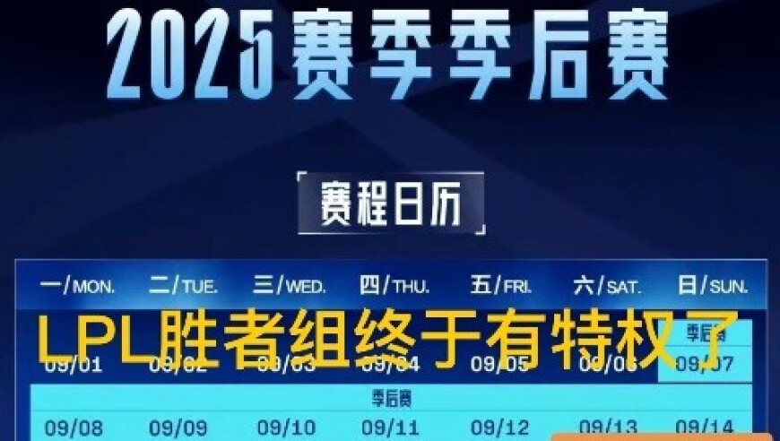 “LPL官方胜者特权”火了，败者背靠背BO5，决赛万人场馆