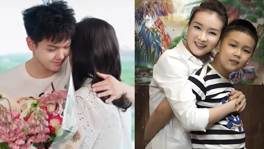 “晴格格”王艳晒19岁儿子近照！球球暑期狂健身逆袭，1米8倒三角肌肉型男超吸睛