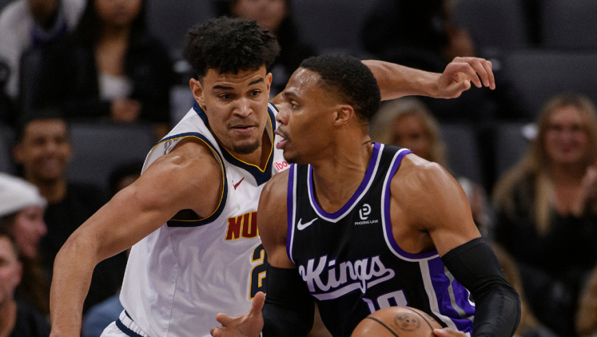 国王威少vs掘金17分5助攻全过程：背打金鸡独立+6罚全中战旧主