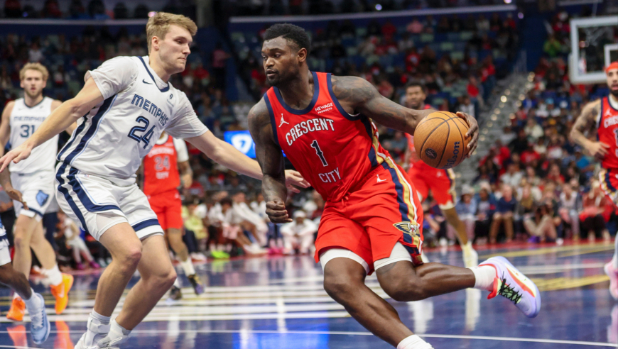 灰熊胜鹈鹕关键球合集：锡安0.9秒绝平 老六加时关键失误丢比赛