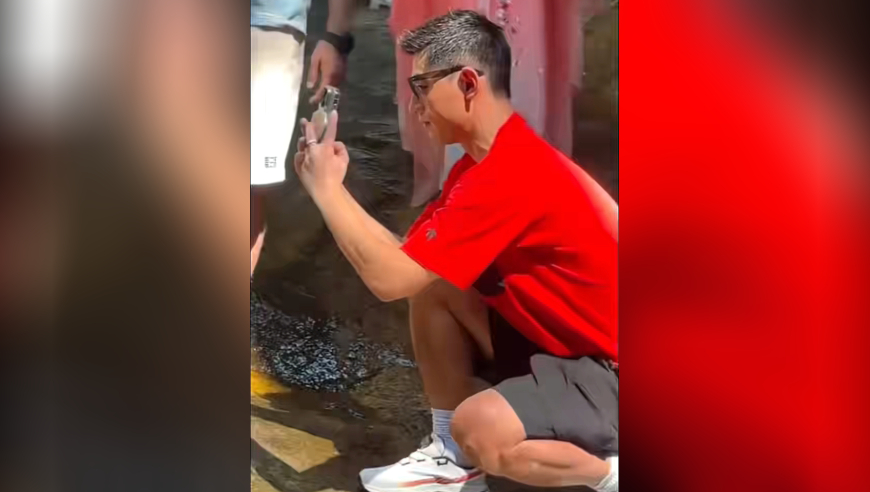 景区回应张继科落水：事发九龙洞，他在景区参加活动，人没事