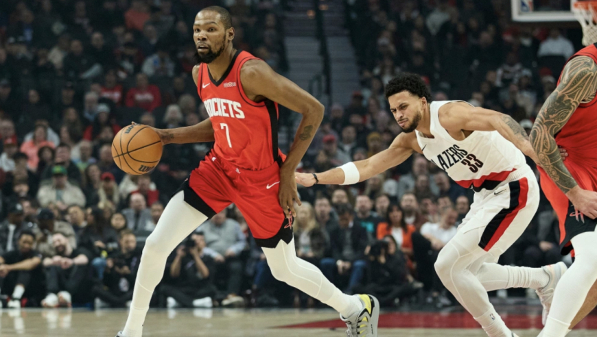 篮不住嘴丨杜兰特37分燃尽仍输球 绝杀超时的火箭正朝着湖人反方向狂奔