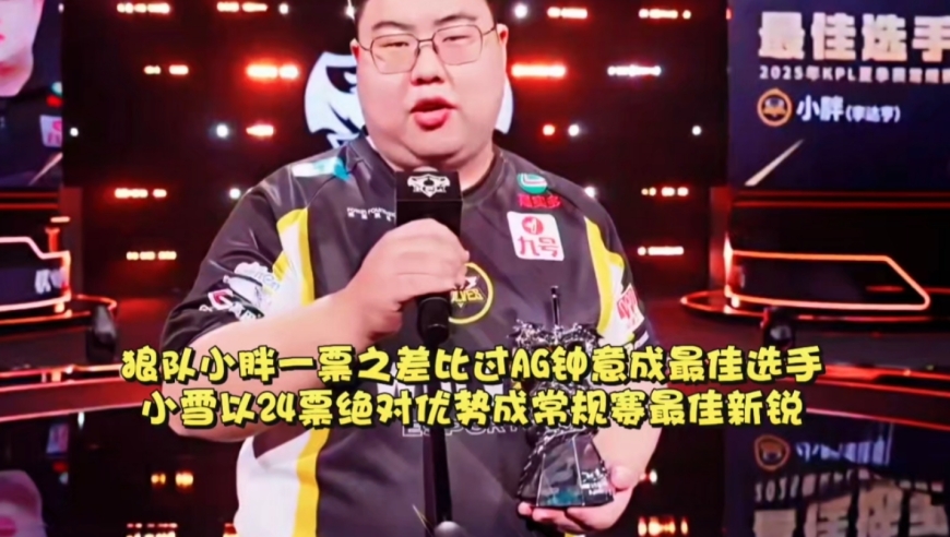狼队小胖一票之差比过AG钟意成常规赛最佳选手！小雪以24票绝对优势成常规赛最佳新锐