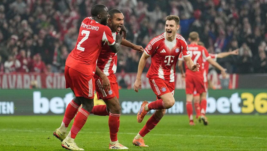 欧冠-拜仁3-1逆转葡萄牙体育，17岁卡尔欧冠4场3球，格纳布里传射