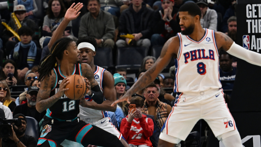 76人灰熊末节决胜时刻：莫兰特+小贾伦45秒连拿7分拖入加时赛