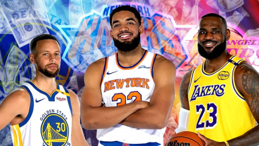 美媒晒NBA球队市值排名：勇士113.3亿居首 湖人第2火箭第10