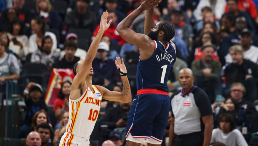 哈登35分三双丢绝平！老鹰逆转送快船5连败 奇兵克雷伊奇28+8三分