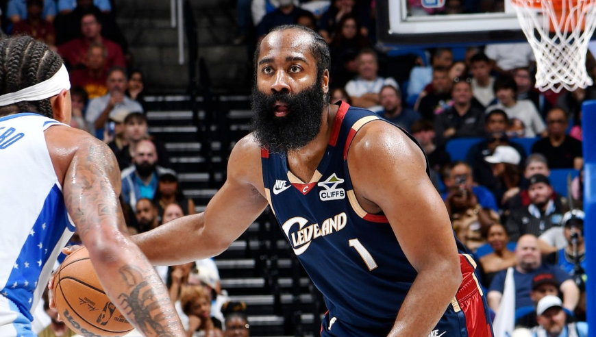 骑士生涯得分新高！哈登空砍30分6板8助：高效16中11仍惜败