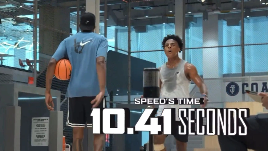 震惊杜兰特！甲亢哥参加跑道敏捷性挑战 居然跑出10.41秒的成绩！