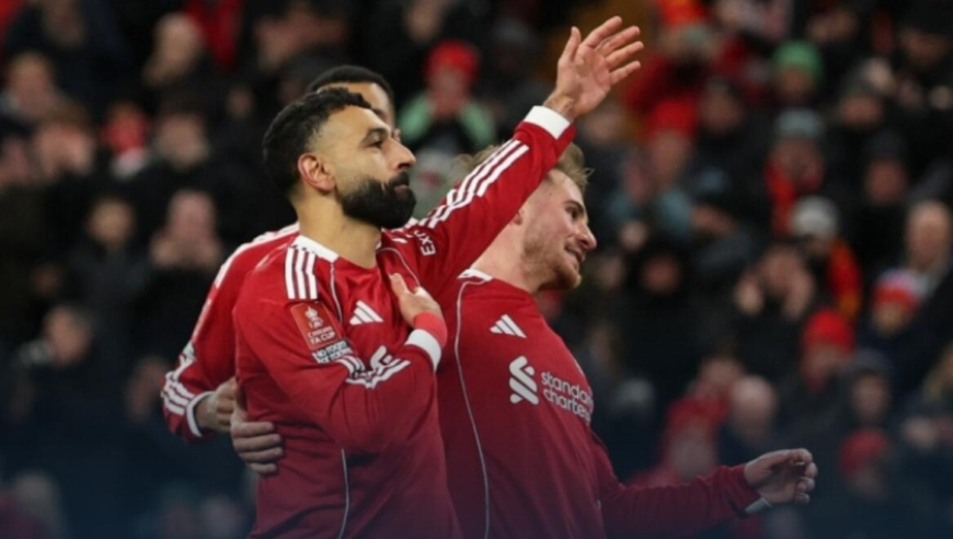 足总杯-利物浦3-0布莱顿晋级16强，萨拉赫造点+传射，索博连场破门