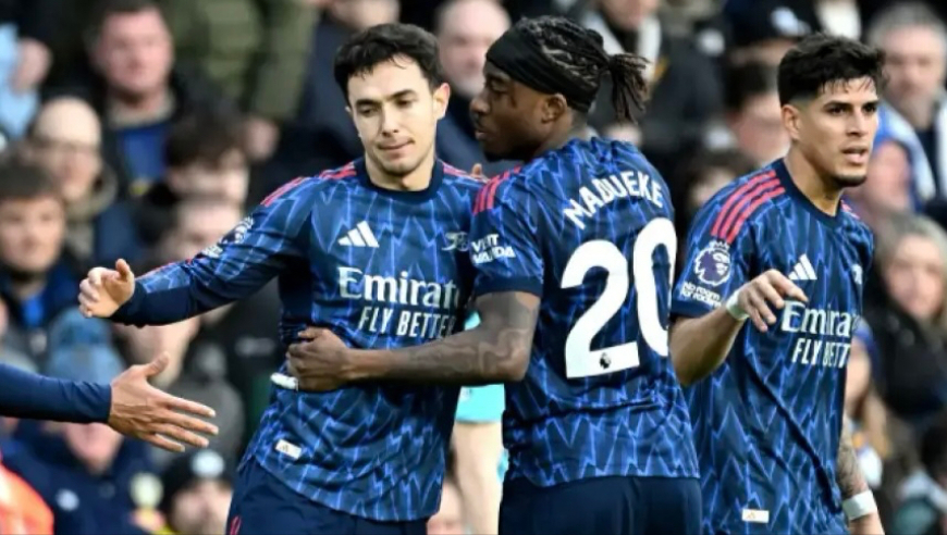 英超：阿森纳4-0客胜利兹联 马杜埃凯助攻+造乌龙 哲凯赖什破门