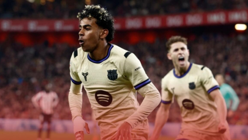 西甲-3连胜！巴萨1-0毕巴4分领跑，亚马尔制胜，佩德里助攻