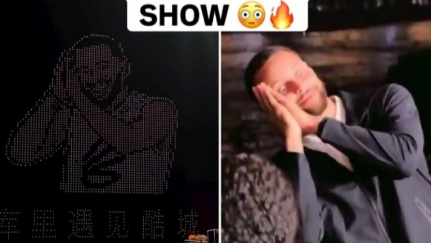 震撼！重庆用无人机表演库里超远三分 库里本人乐开花