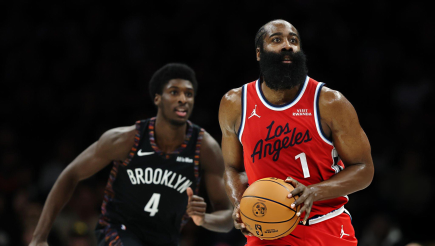 快船大胜篮网升西部第11！哈登13中10砍31分 莱昂纳德26+5+5