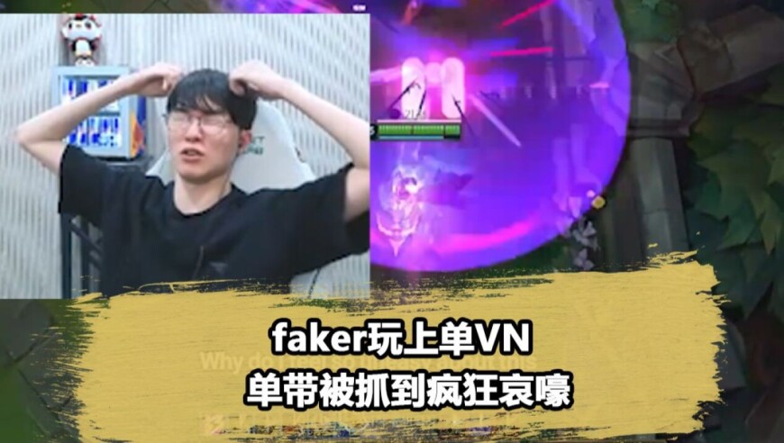 Faker被针对到疯狂哀嚎！上单VN真是太懂享受了
