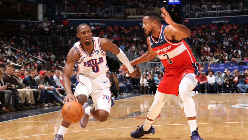 76人奇才最后3分钟：恩比德下场76人掀起进攻高潮 博纳关键封盖进加时