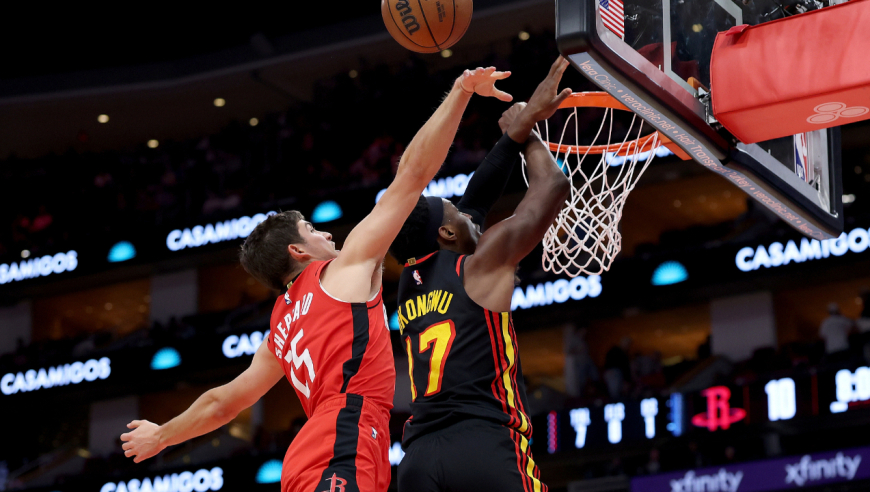 21日NBA十佳球 谢泼德光速追帽遮天蔽日 奥孔古平地惊雷力挽颜面