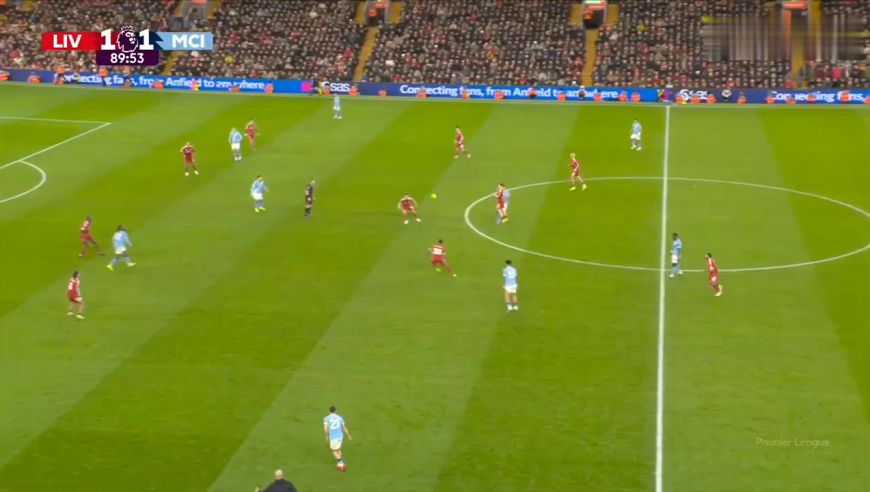 逆转！慢镜还原哈兰德第93分钟逆天绝杀利物浦，曼城全队沸腾