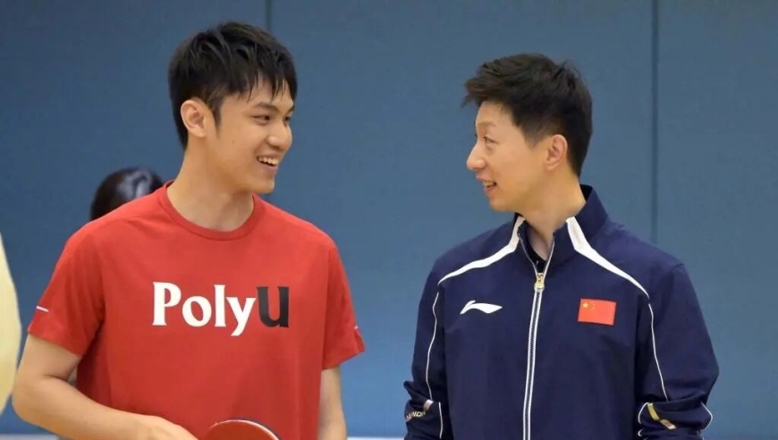 马龙与霍启刚、郭晶晶同框打乒乓球，称六金奥运生涯&ldquo;难、真难、更难&rdquo;