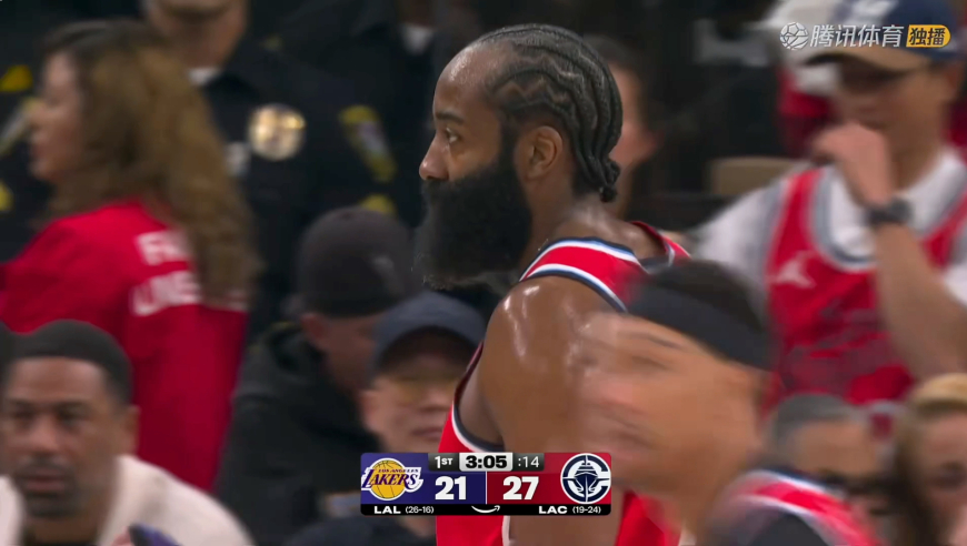 我的主场我做主！快船轰出13-3攻击波 哈登标志性后撤步