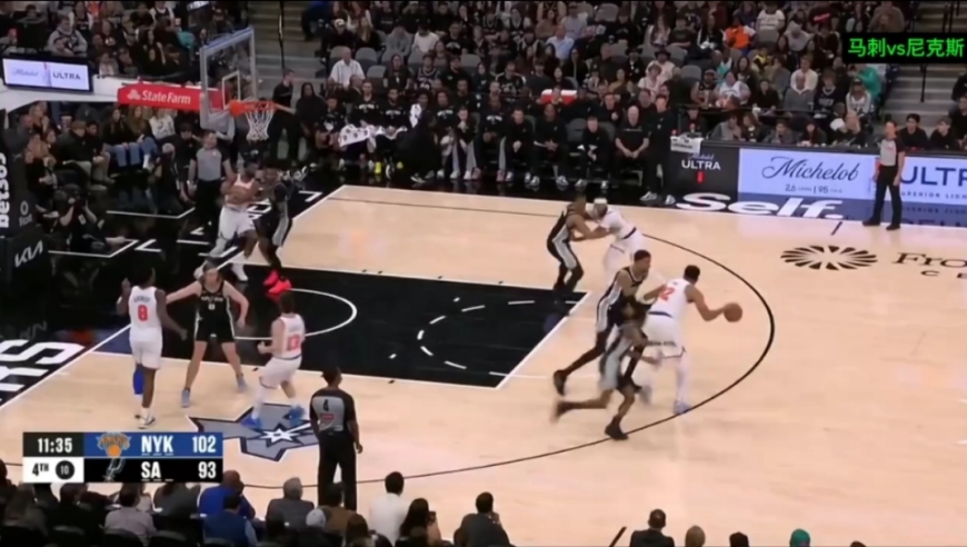 逆转！马刺vs尼克斯决胜时刻：尚帕尼奇兵天降连飙3分球看疯全场