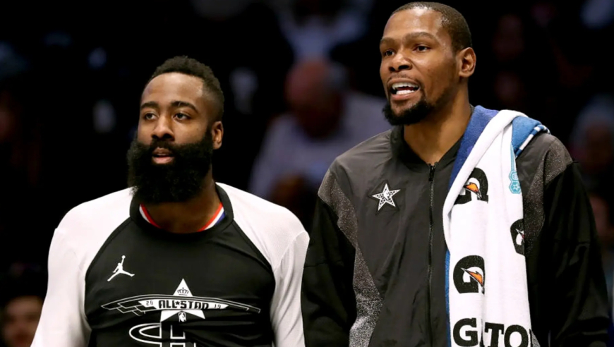 杜兰特vs哈登全过程：哈登随时包夹杜兰特 杜兰特防到哈登三不沾