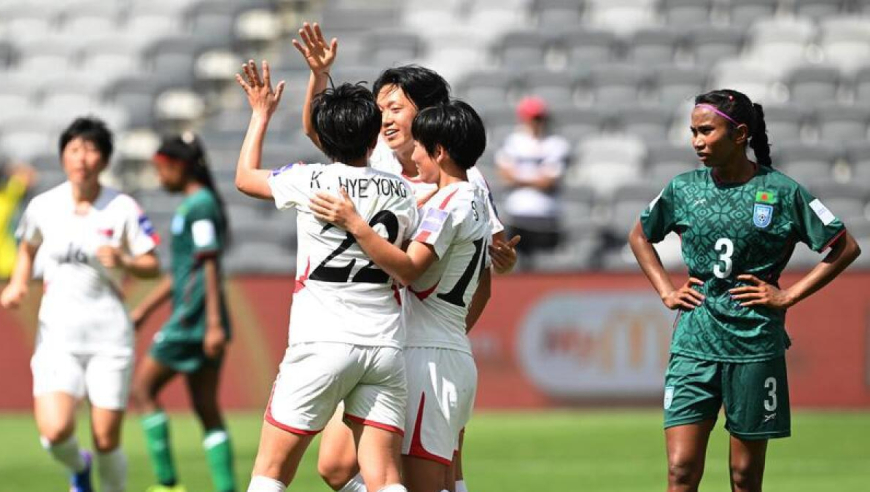 末轮战中国！女足亚洲杯朝鲜5-0孟加拉，两连胜轰8球零失球