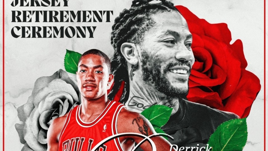 公牛1号球衣正式退役！罗斯动容泪洒现场 泰吉布森鲁尔邓感人发言致敬