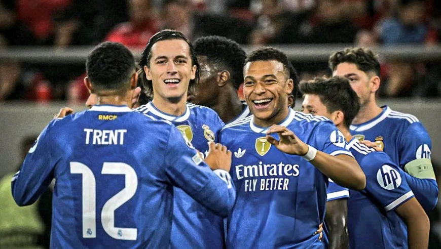 欧冠：皇马客场4-3奥林匹亚科斯 姆巴佩大四喜 维尼修斯两送助攻