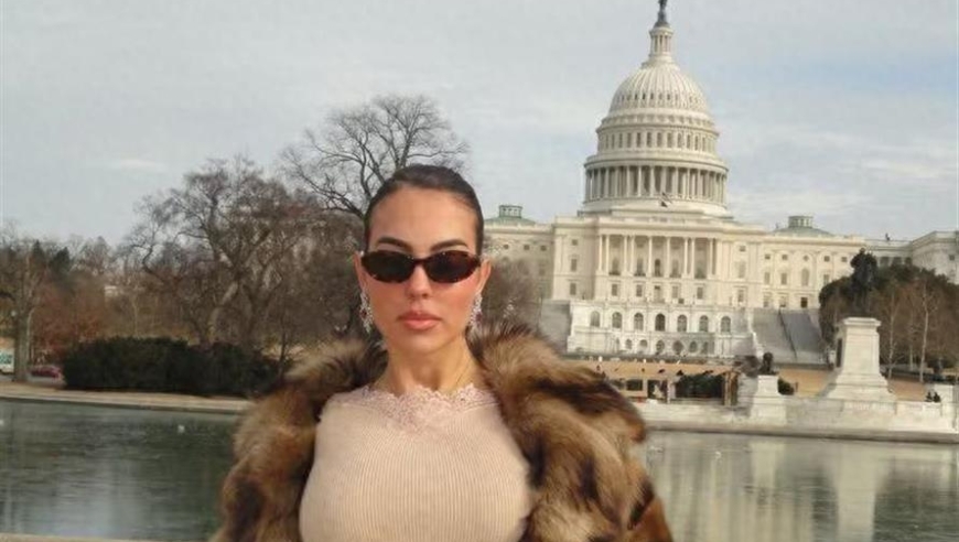 C罗31岁未婚妻亮相华盛顿，带去了喜马拉雅铂金包，穿貂儿惹争议