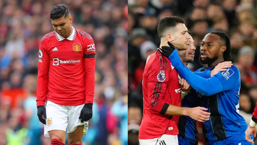 曼联被区别对待？卡塞米罗锁喉直红，对手掐B费和达洛特没牌或黄牌