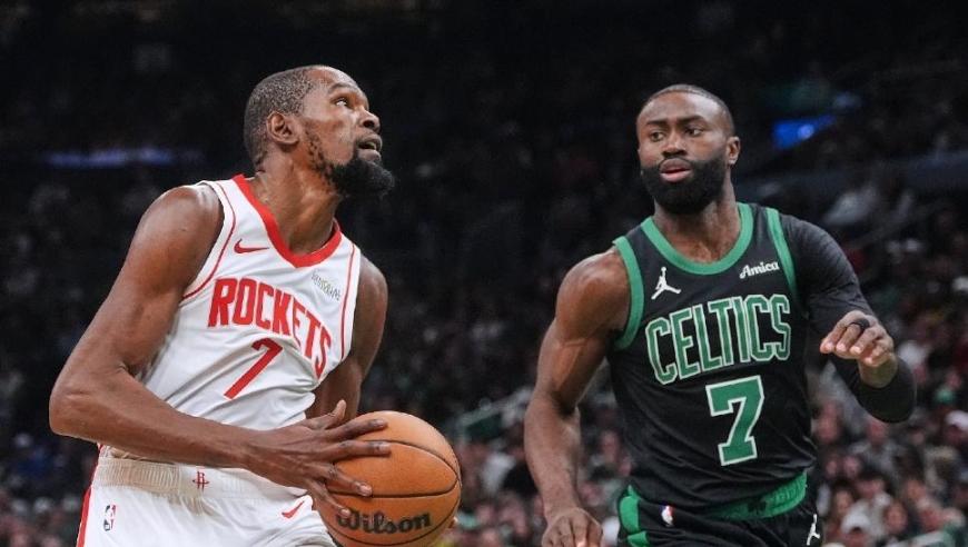 申京准三双阿门17+9+8，杜兰特三节飙26分，火箭27分血洗凯尔特人