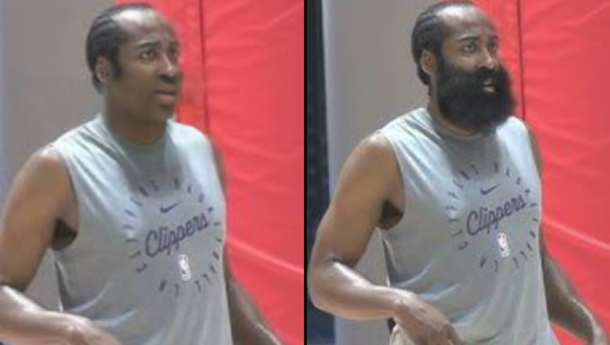 完全不认识！哈登去掉大胡子是啥样？NBA巨星秒变油腻大叔